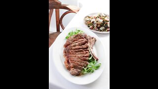 Beef Strips with Snowpea Sprout Salad