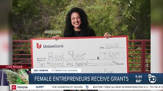 Female entrepreneurs receive grants