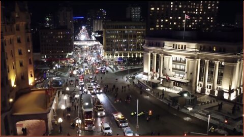 "Freedom Convoy 2022" Ottawa Drone Footage | Truckers Freedom Convoy 2022 | The Truckers vs. Trudeau