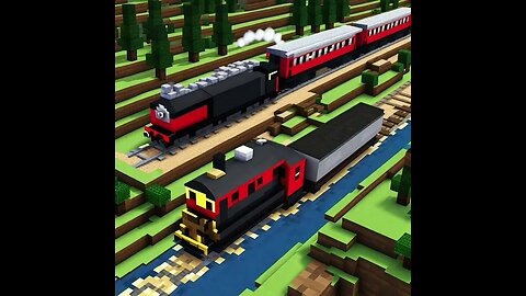 Classic steam train in Minecraft #steamtrain #minecraft #wonderapp