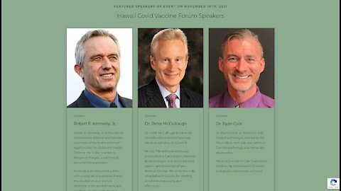 Hawaii Covid Vaccine Forum with RFK Jr., Dr. Peter McCullough, Dr. Ryan Cole, and Dr. Richard Urso