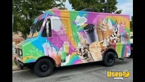 Colorful 19' Chevrolet P30 Soft Serve, Snowball & Coffee Truck for Sale in Virginia!