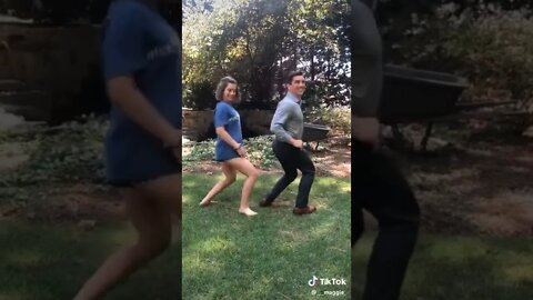 Dad and daughter dancing Tik Tok @ maggie