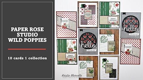 Paper Rose Studio | Wild Poppies | 10 cards 1 collection