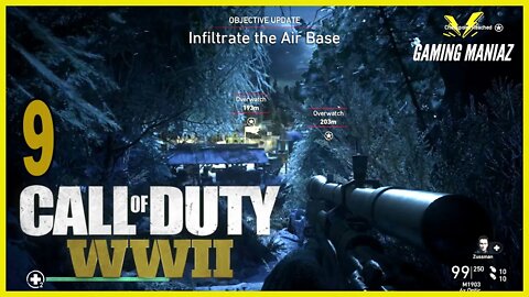 Call of Duty WW2 Full Gameplay No Commentary - God Mod - Story 9 #COD