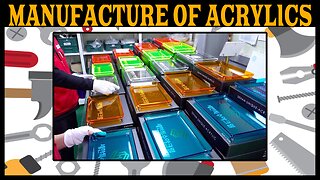 Acrylic tray manufacturing process. Specialized acrylic factory in Korea.