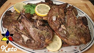 Italian Lemon and Rosemary Lamb Chops - Keto Meal