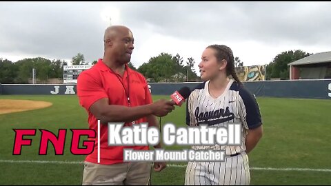 Flower Mound Catcher Katie Cantrell after Defeating SGP 8-0 in Game 1 of Regional Semi-Finals