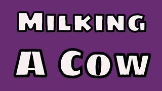 Milking A Cow Simulator