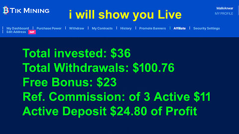How to Earn Money | Tik Mining Live Withdraw | Payment Proof 3-6-2024