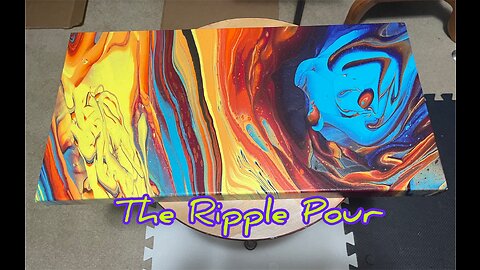 Bright and Funky Ripple Pour ~ Abstract Art Tutorial ~ Fluid Art