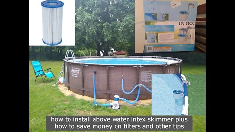 INTEX Deluxe Pool Skimmer install and tips for coleman pool