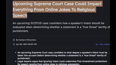 WTF! Court Case Could Impact Everything From Jokes To Religious Speech