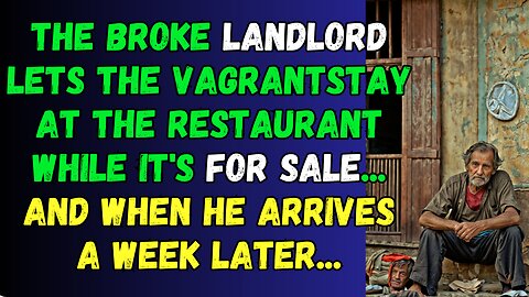 The broke landlord lets the vagrant stay at the restaurant while it's for sale...