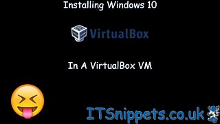 Installing Windows 10 Into A VIrtualbox Virtual Machine (@youtube, @ytcreators)