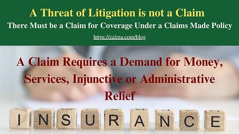 A Threat of Litigation is not a Claim