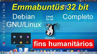 Emmabuntüs 32 bit distro GNU/Linux tudo em um. Base Debian. Linux voltado para fins humanitários
