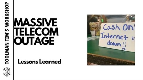 141. LESSONS LEARNED FROM THE MASSIVE TELECOM OUTAGE