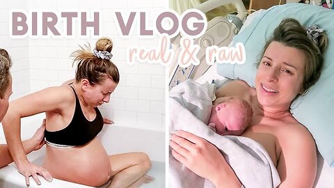 MY RAW & REAL BIRTH VLOG | Positive Labour & Delivery Water Birth (natural & unmedicated)