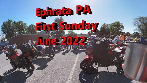 June 2022 Ephrata First Sunday Motorcycle ride-in. Lancaster PA covered bridges, Honda NT700V
