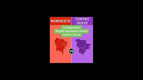 Comparativo Nordeste X centro oeste