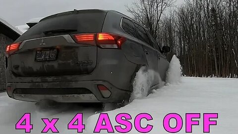 Mitsubishi Outlander PHEV - 4 x 4 Test Active Stability Control OFF