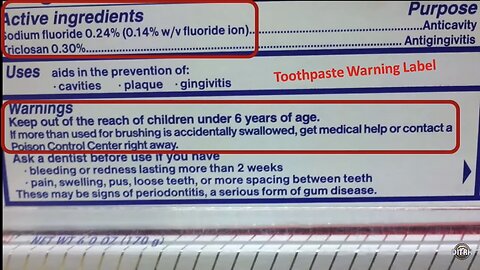 NASA Is Encouraging Your Children To Poison Themselves! GO Read The Label On YOUR Childs Toothpaste! Fluoride is The Poison That Supposedly Keeps Their Mind Malleable And Shortens Their Attention Span For better Indoctrination & Brainwashing!