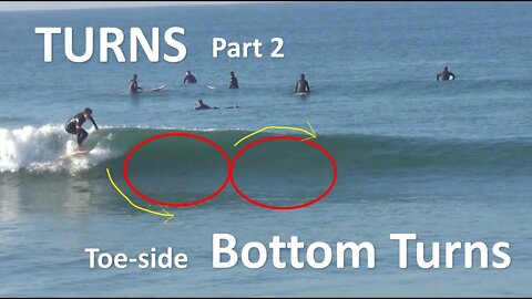 How to Surf - Turn Surfing Part 2 - Frontside Bottom Turn
