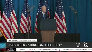 President Biden visiting San Diego County ahead of Election Day