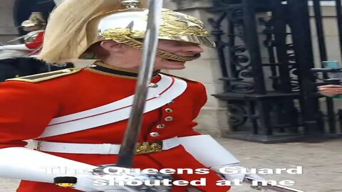 The Queens Guard Shouts At me #horseguardsparade