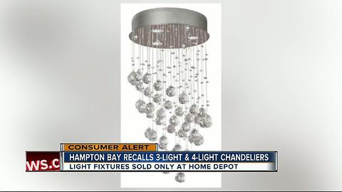 Crystal chandeliers sold exclusively at Home Depot recalled for burn, fire hazards