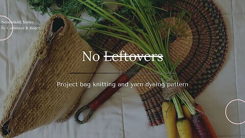 No Leftovers Project Bag knitting and yarn dying pattern