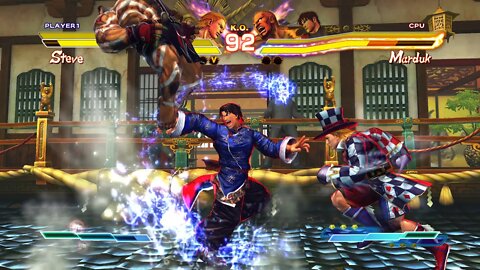 Street Fighter X Tekken: Steve (Alternate Costume) & Lei vs Marduk & Guy - 1440p No Commentary