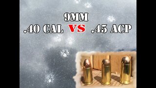 9mm vs .40 Cal vs .45 ACP... Granite Test