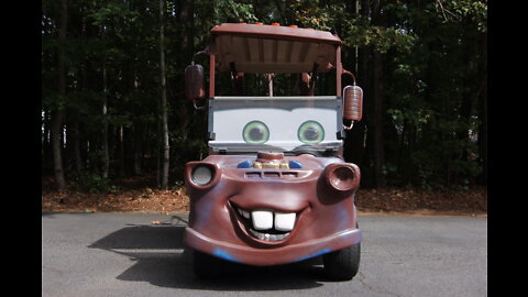 Disney Fan Builds Pixar’s ‘Mater’ From Golf Cart I RIDICULOUS RIDES
