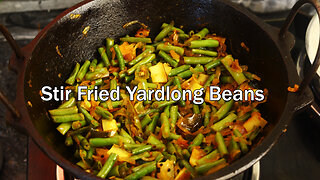 Kerala style stir fried yardlong beans