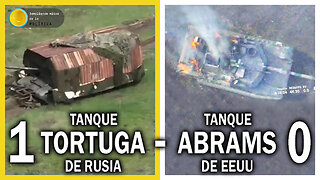 ¡1 TANQUE TORTUGA (RUSIA) - TANQUE ABRAMS (EEUU) 0! Por orden de EEUU los Abrams abandonan la guerra