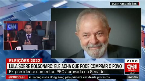 O ex-presidente Luiz Inácio Lula da Silva criticou, Bolsonaro e disse "acha que pode comprar o povo"