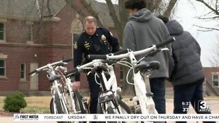 Omaha Home for Boys receives patrol bicycles donated by OPD