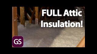 Major Attic Insulation Blown In For AC Savings