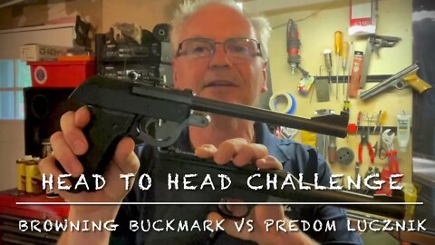 Head to head challenge Umarex Browning Buckmark vs Predom Lucznik springer pellet pistols