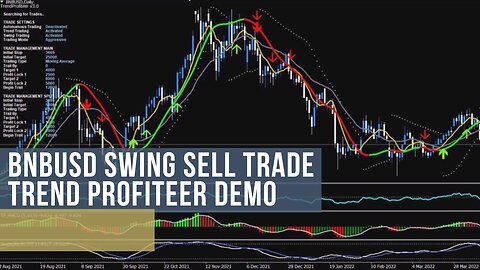 BNBUSD Swing Sell Trade Trend Profiteer Software Demo