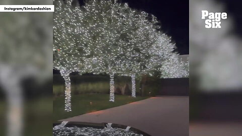 Kim Kardashian shows off over-the-top Christmas light display outside $60 million mansion