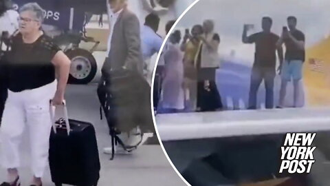 Passengers roasted in plane evacuation photo -- 'human stupidity has no limits'