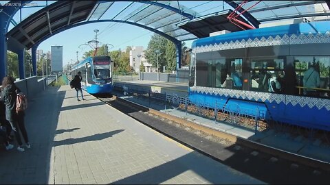 Clean Quiet Modern Electric Tram/Train Kiev Ukraine #Shorts