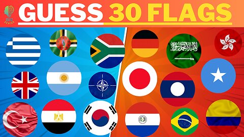 Guess 30 The Flags In The World | ULTIMATE FLAG QUIZ | Quiz Qenius |