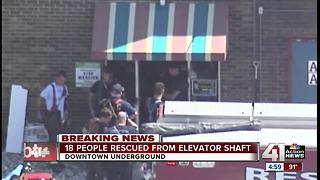 18 people rescued from elevator shaft