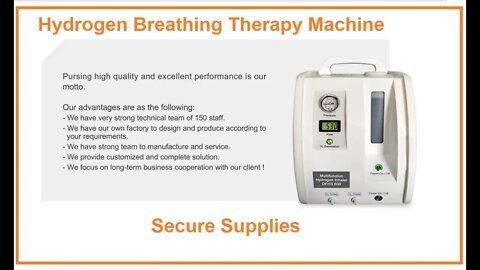 Hydrogen Oxygen Breathing Machine