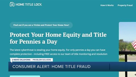 Consumer Alert: Home Title Fraud