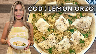 COD WITH LEMON ORZO